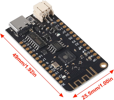 ESP32 Lite V1.0.0 dimensions - height, width