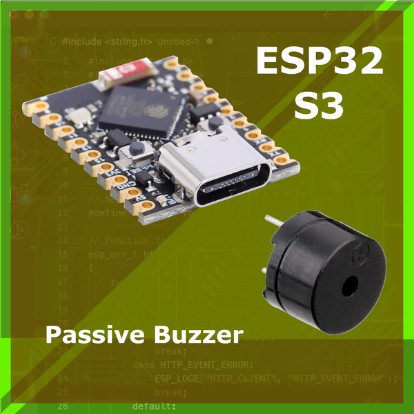 Learn how to control a passive buzzer with the ESP32-S3 Super Mini using the LEDC PWM functions. Includes wiring, code examples, and a visual melody sequencer workflow.