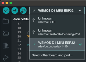 Arduino IDE Select Upload Port and Board