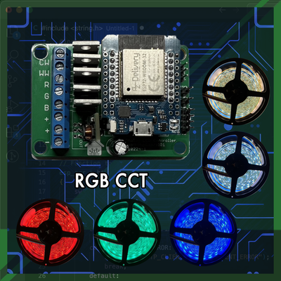 Controlling 5 Channels RGB + CCT LED Strip with Wemos ESP32 D1 Mini and WLED. 5-in-1 LED Strip RGB. + Cold White + Warm White. Synchronize multiple controllers.